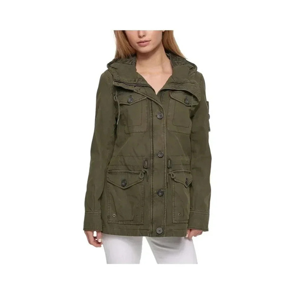 Levi's quilted Military Jacket-utility Cargo size small - Picture 1 of 14